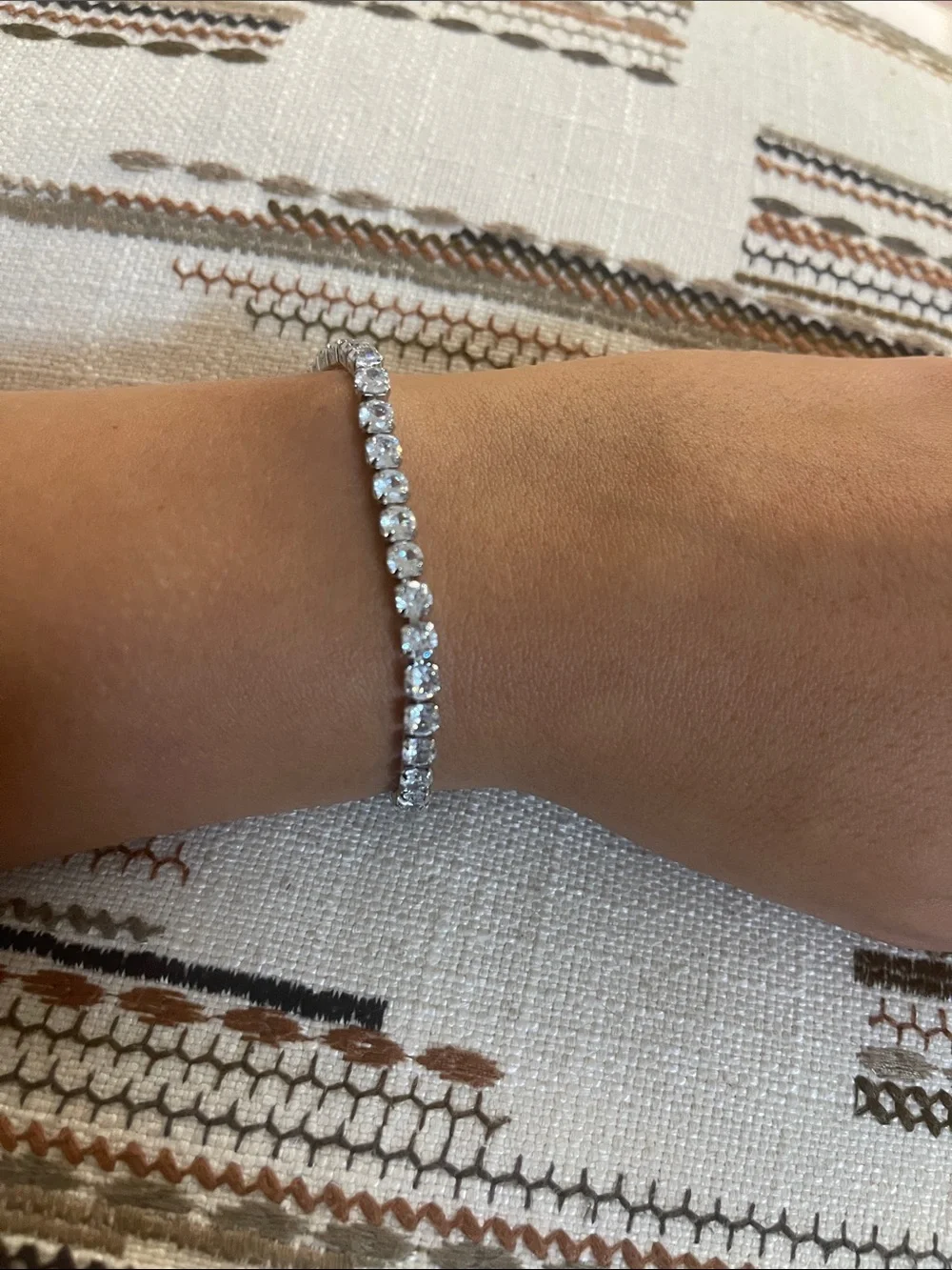 Sterling silver tennis bracelet 6”
